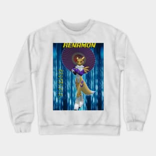 Renamon holding a Wagasa Crewneck Sweatshirt